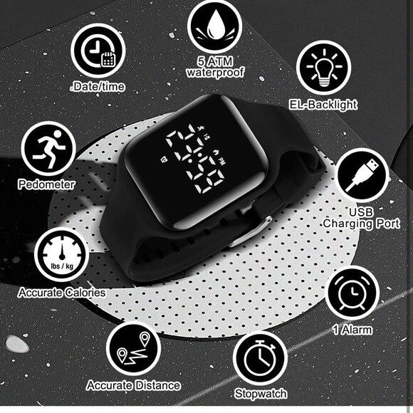 Kids Watch, Digital Watch, Sport Watch with Fitness Tracker, No Bluetooth Req - Picture 12 of 14